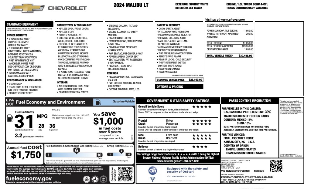 2024 Chevrolet Malibu Image 11