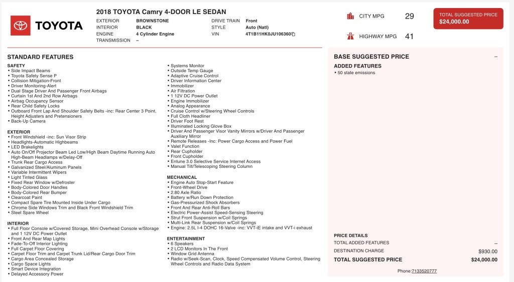 2018 Toyota Camry Image 3