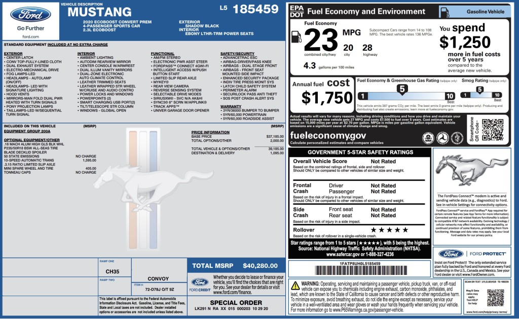 2020 Ford Mustang Image 3