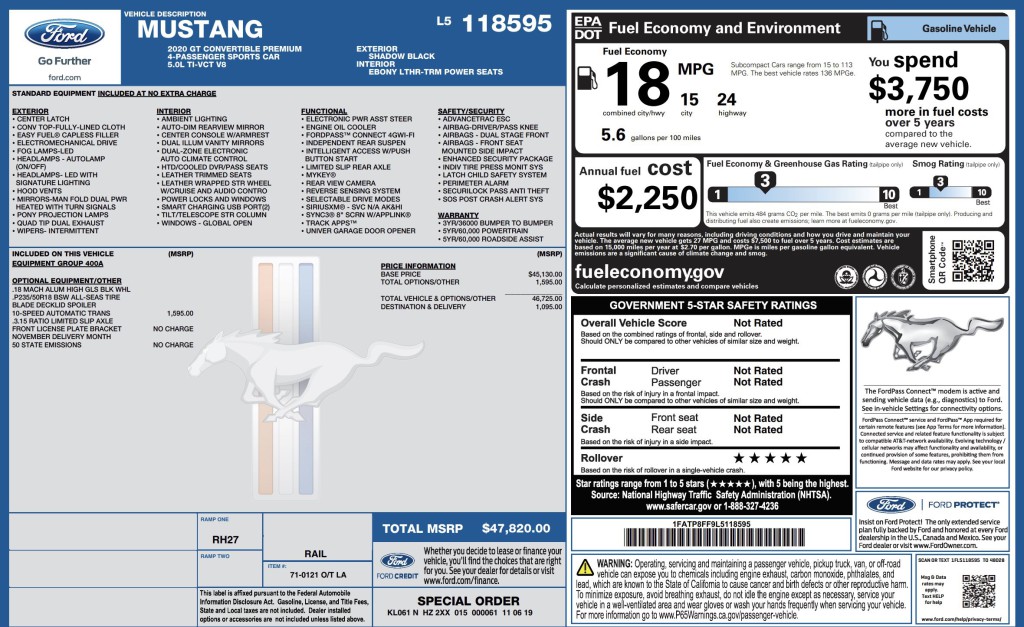 2020 Ford Mustang Image 3