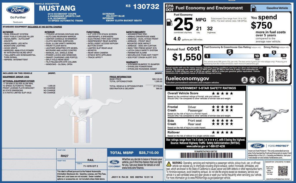 2019 Ford Mustang Image 3