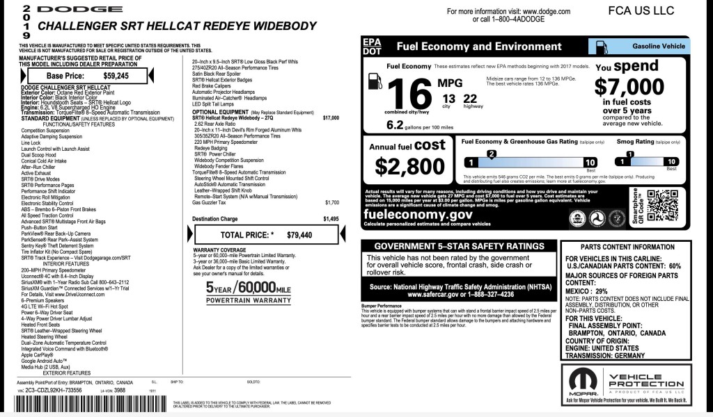 2019 Dodge Challenger Image 3