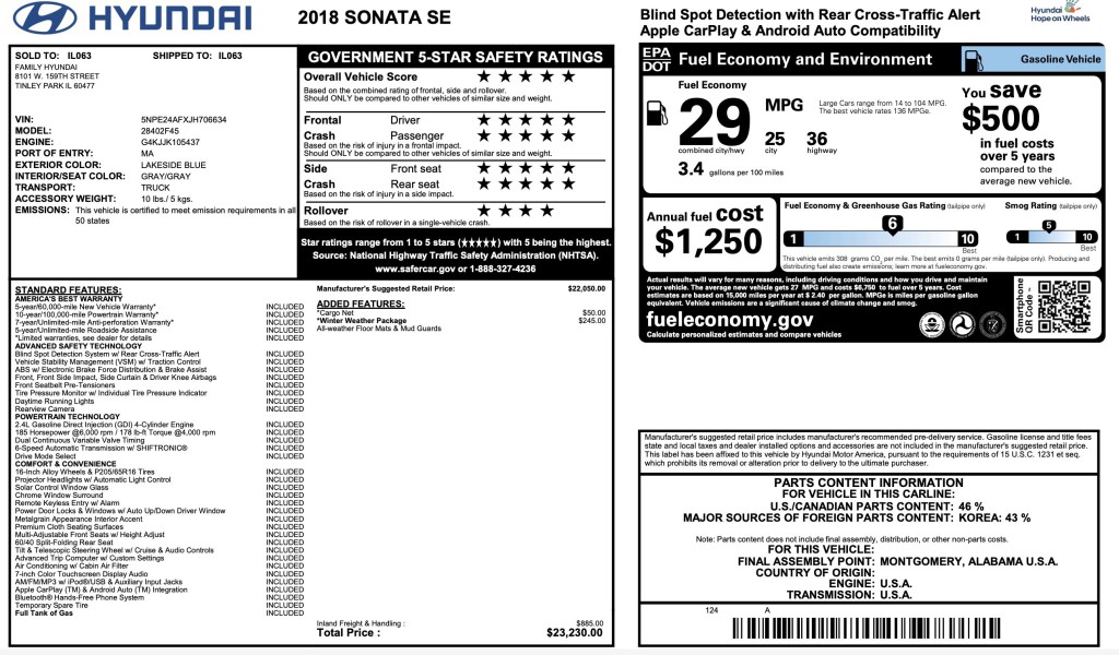 2018 Hyundai Sonata Image 6