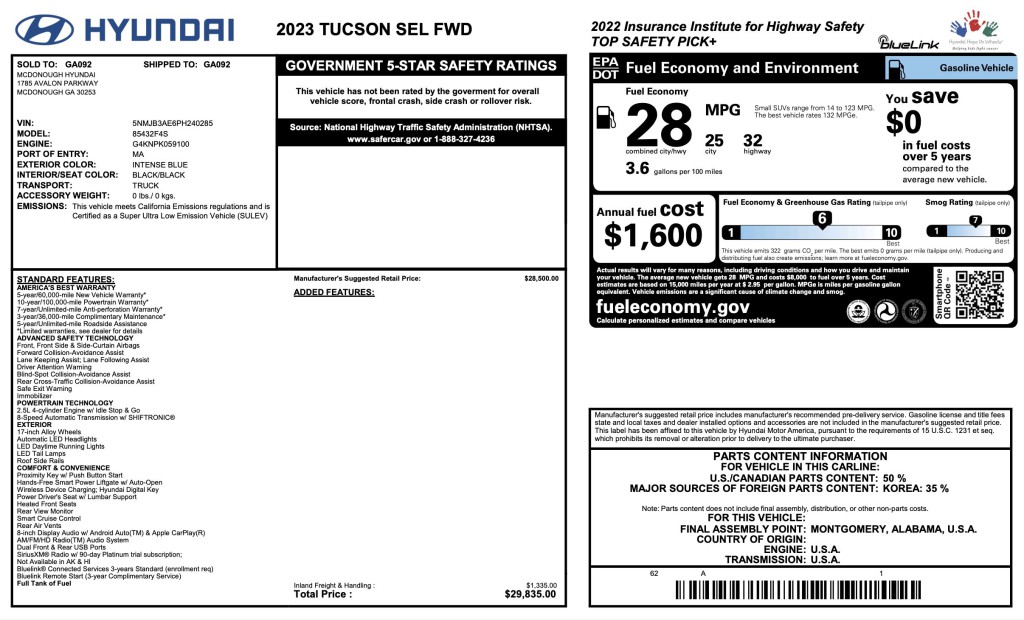 2023 Hyundai Tucson Image 3