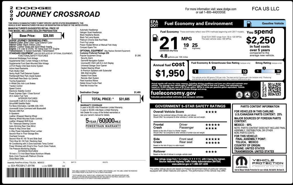2020 Dodge Journey Image 3