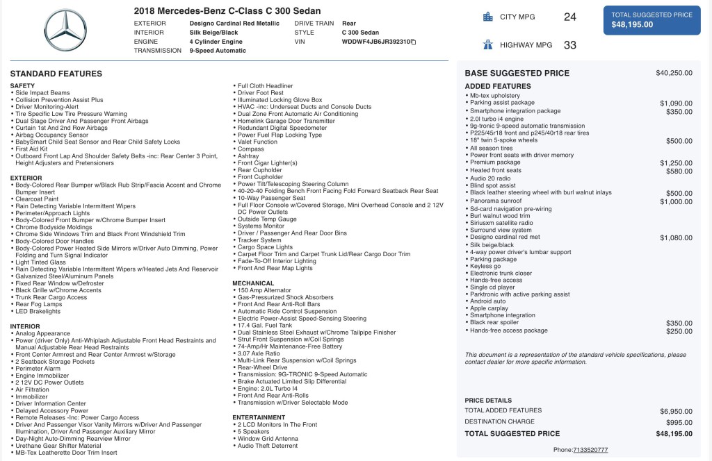 2018 Mercedes-Benz C-Class Image 7