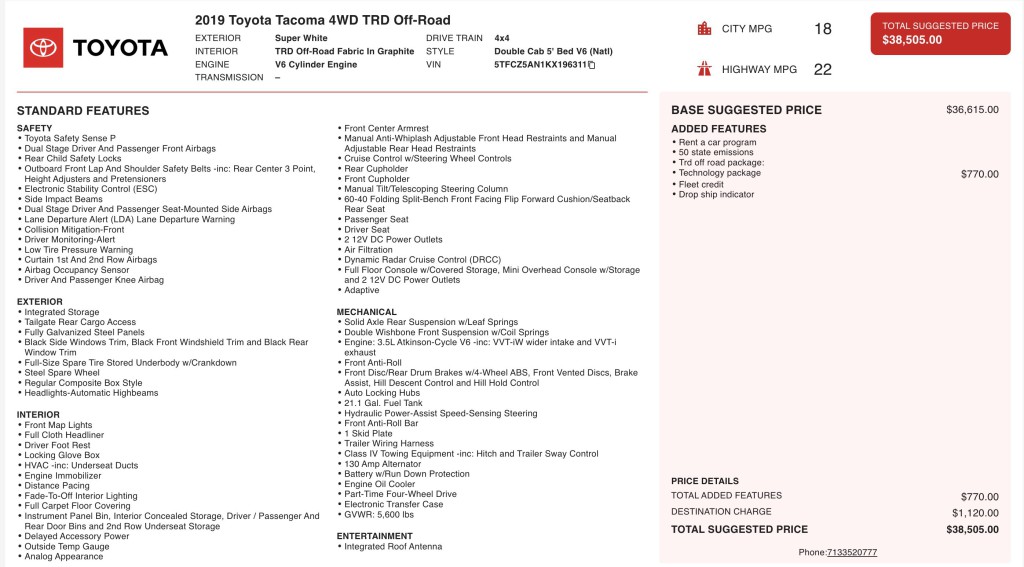 2019 Toyota Tacoma Image 7