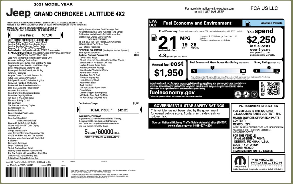 2021 Jeep Grand Cherokee Image 3