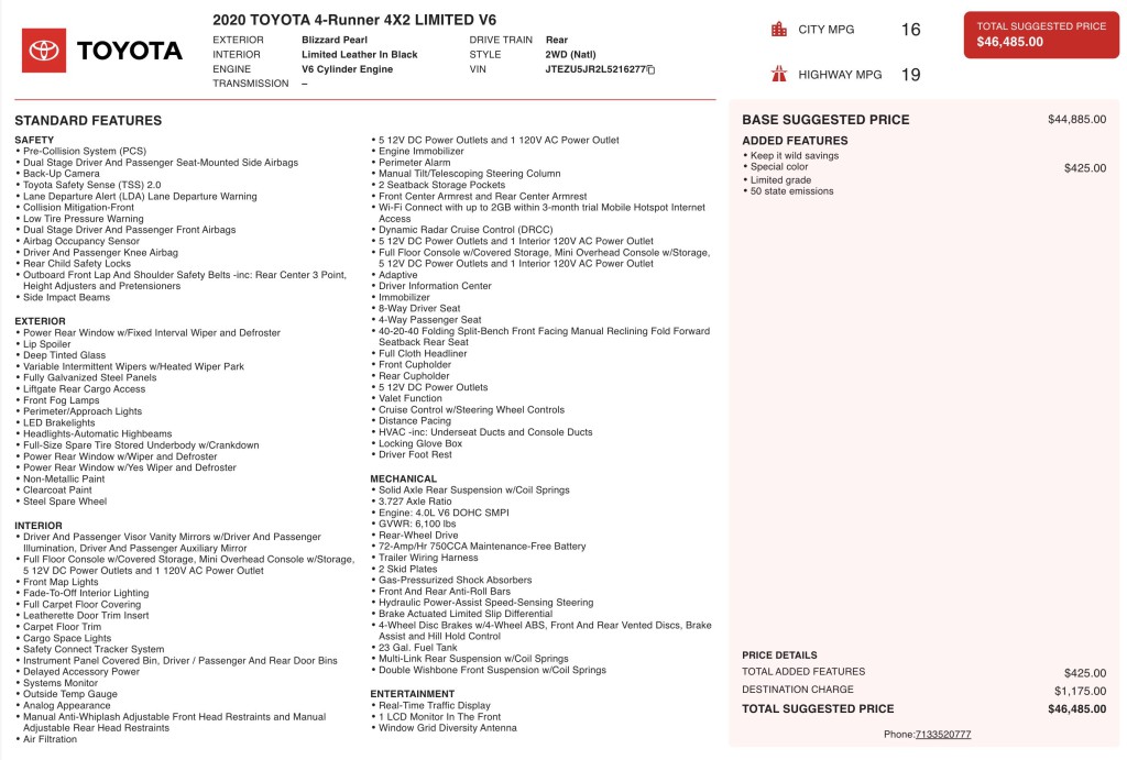 2020 Toyota 4Runner Image 11