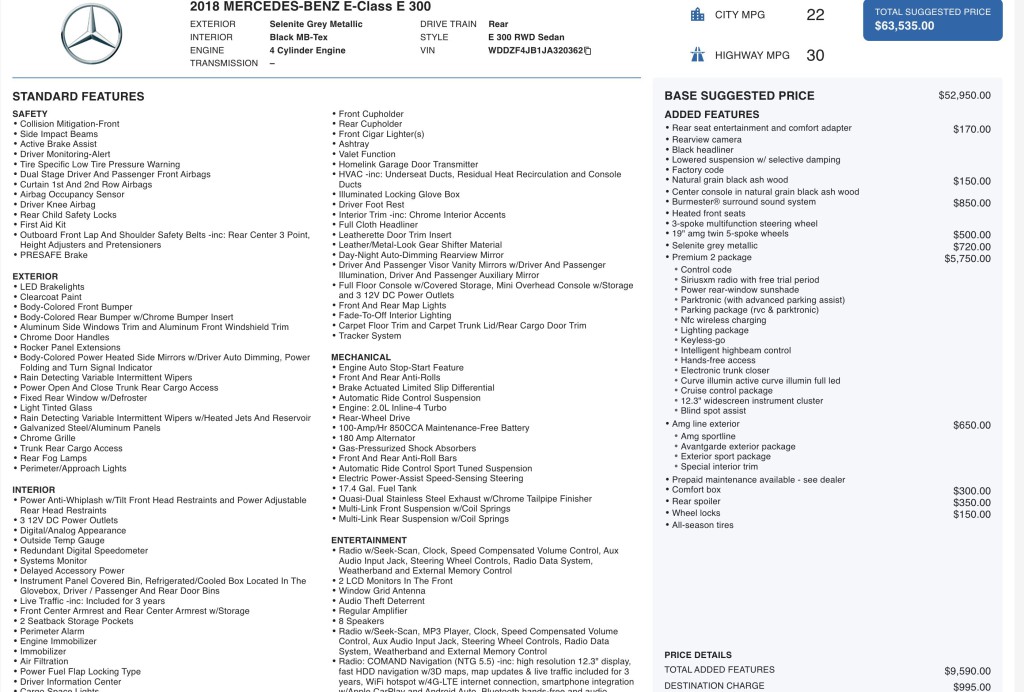 2018 Mercedes-Benz E-Class Image 7