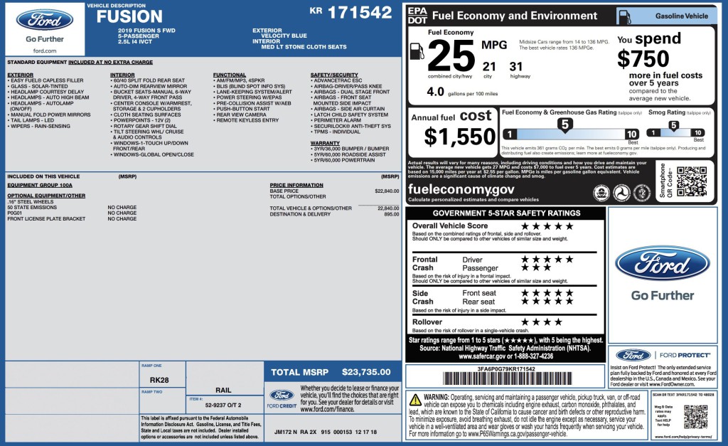 2019 Ford Fusion Image 9