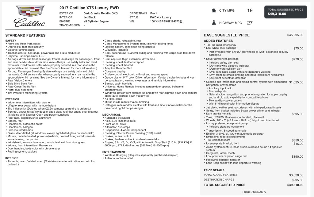 2017 Cadillac XT5 Image 6