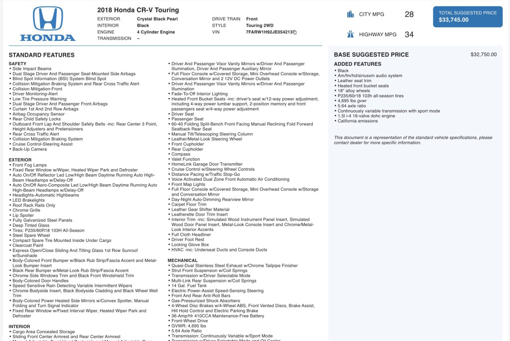 2018 Honda CR-V Image 7