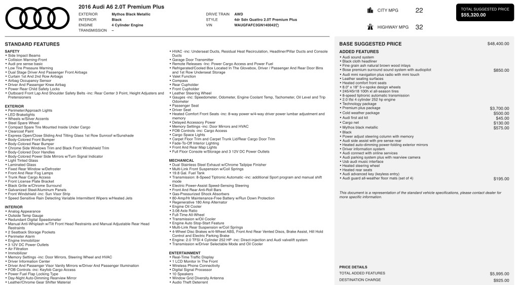 2016 Audi A6 Image 3