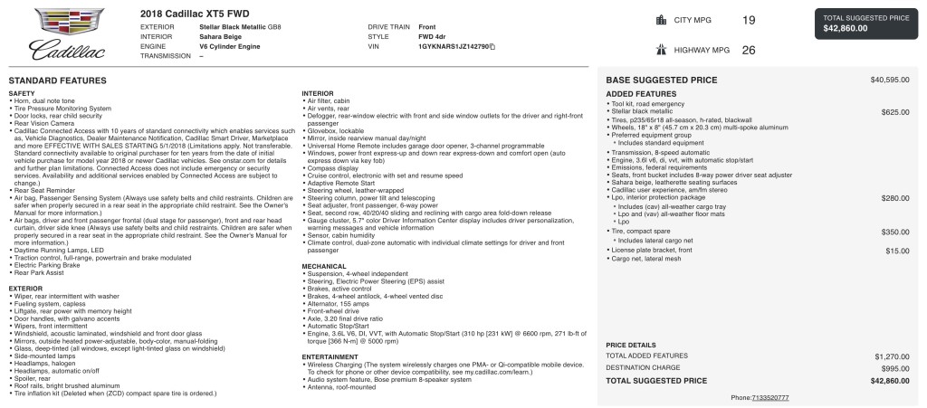 2018 Cadillac XT5 Image 6