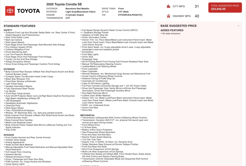 2020 Toyota Corolla Image 11