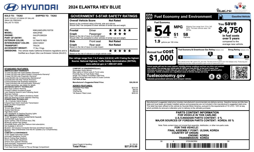 2024 Hyundai Elantra Image 6