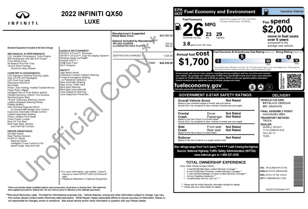 2022 INFINITI QX50 Image 6