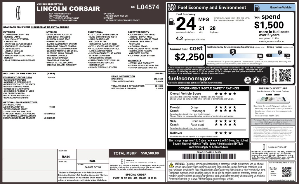 2024 Lincoln Corsair Image 6