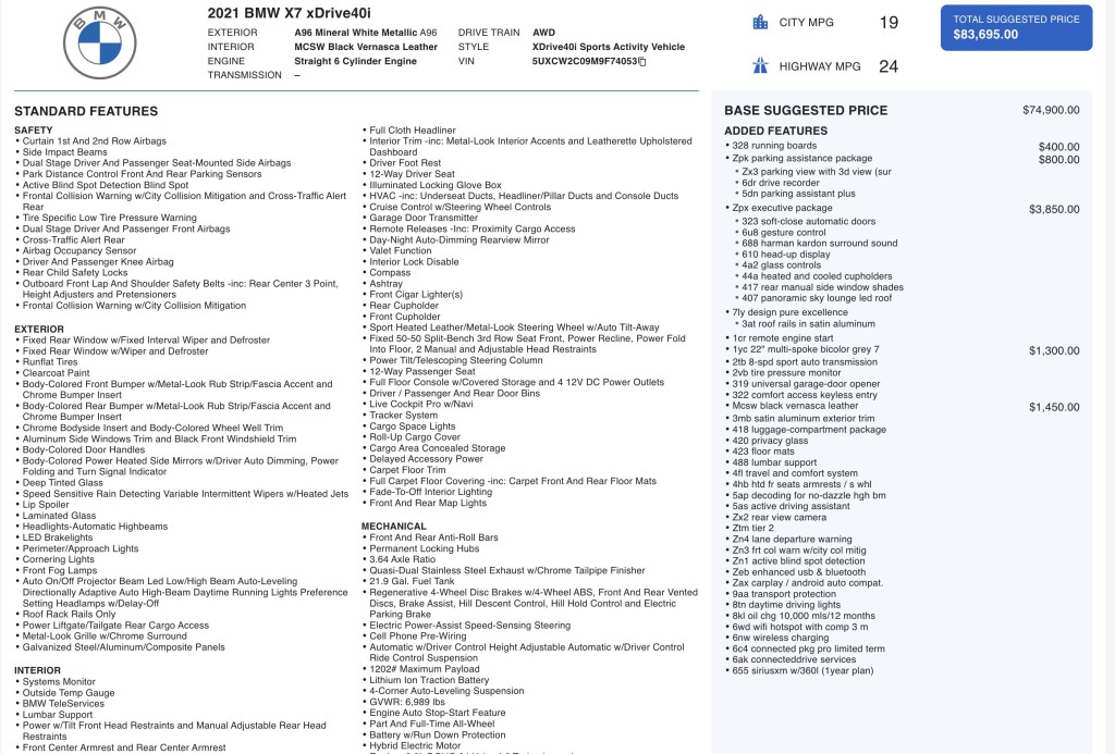 2021 BMW X7 Image 9