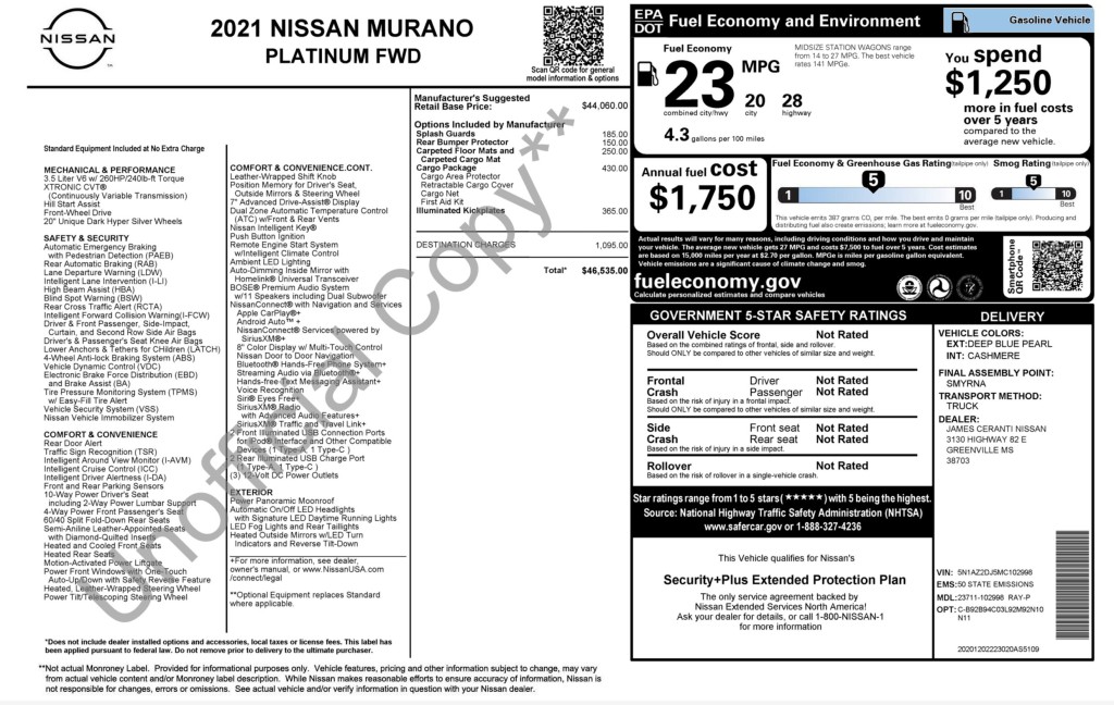 2021 Nissan Murano Image 6