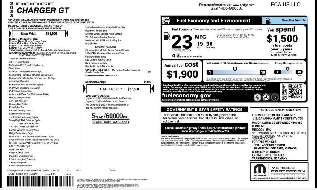 2023 Dodge Charger Image 6
