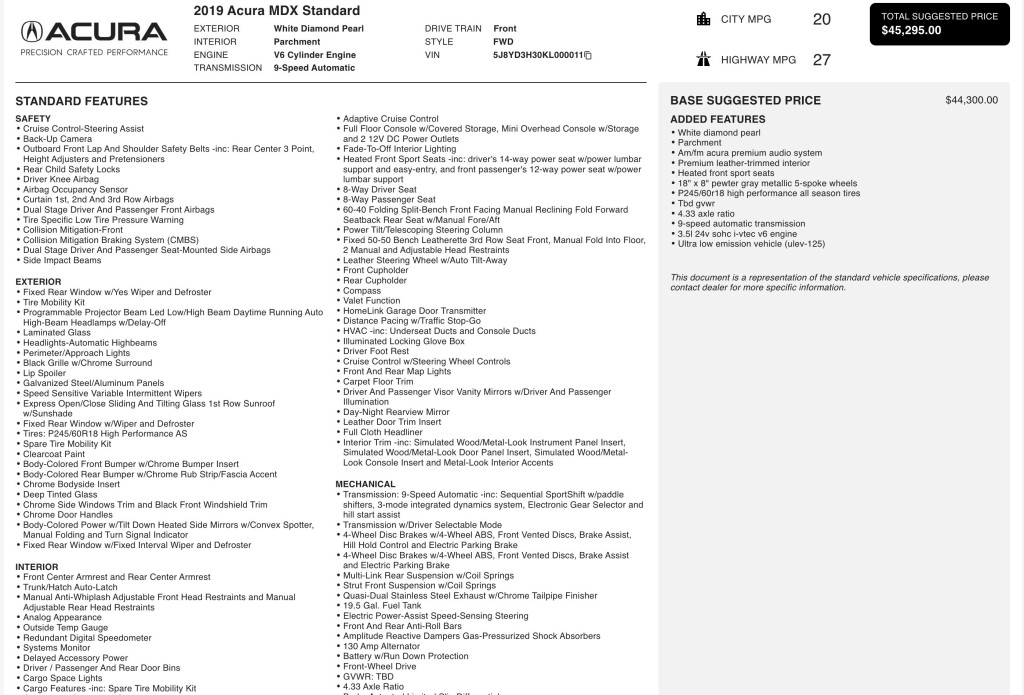 2019 Acura MDX Image 6