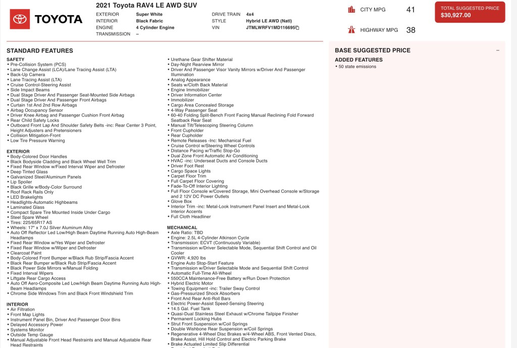 2021 Toyota Rav4 Image 3