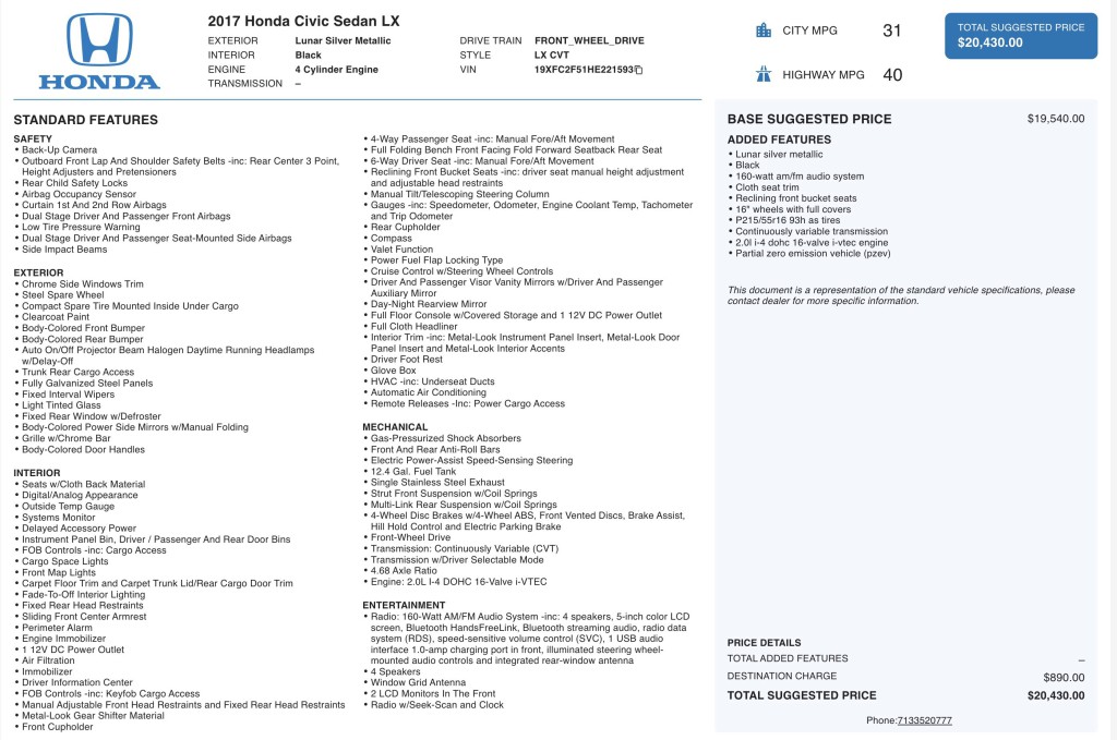 2017 Honda Civic Image 7