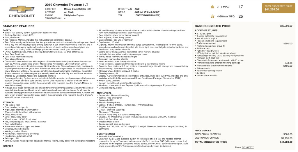 2019 Chevrolet Traverse Image 14