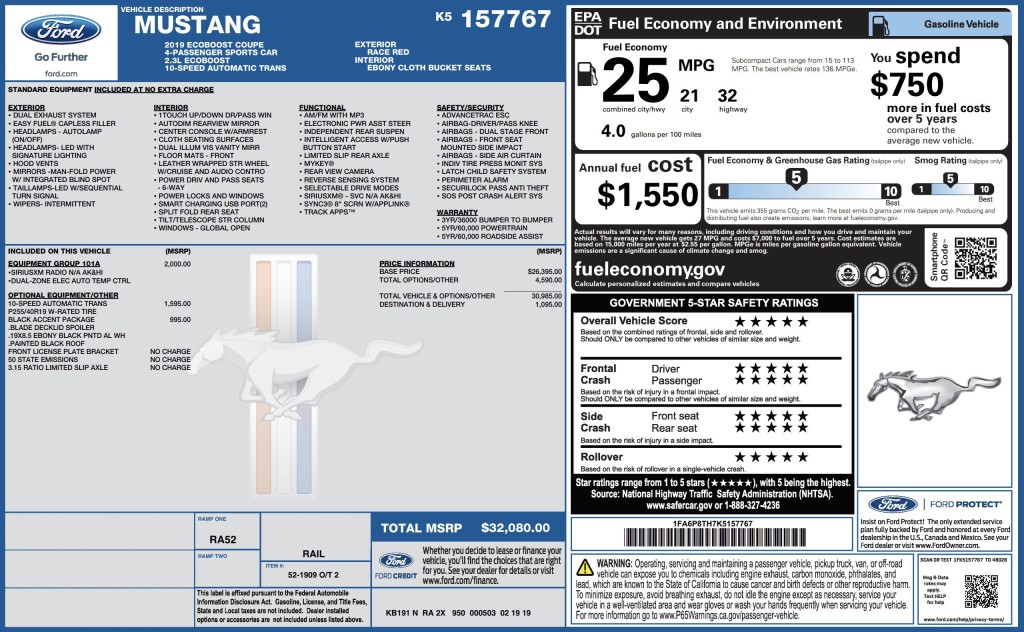 2019 Ford Mustang Image 3