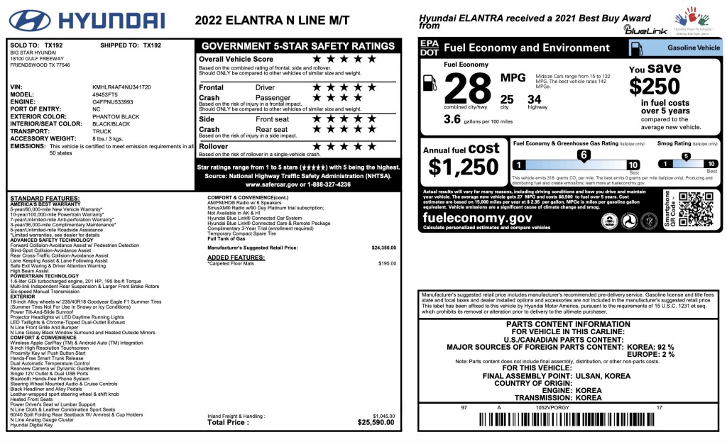 2022 Hyundai Elantra Image 6