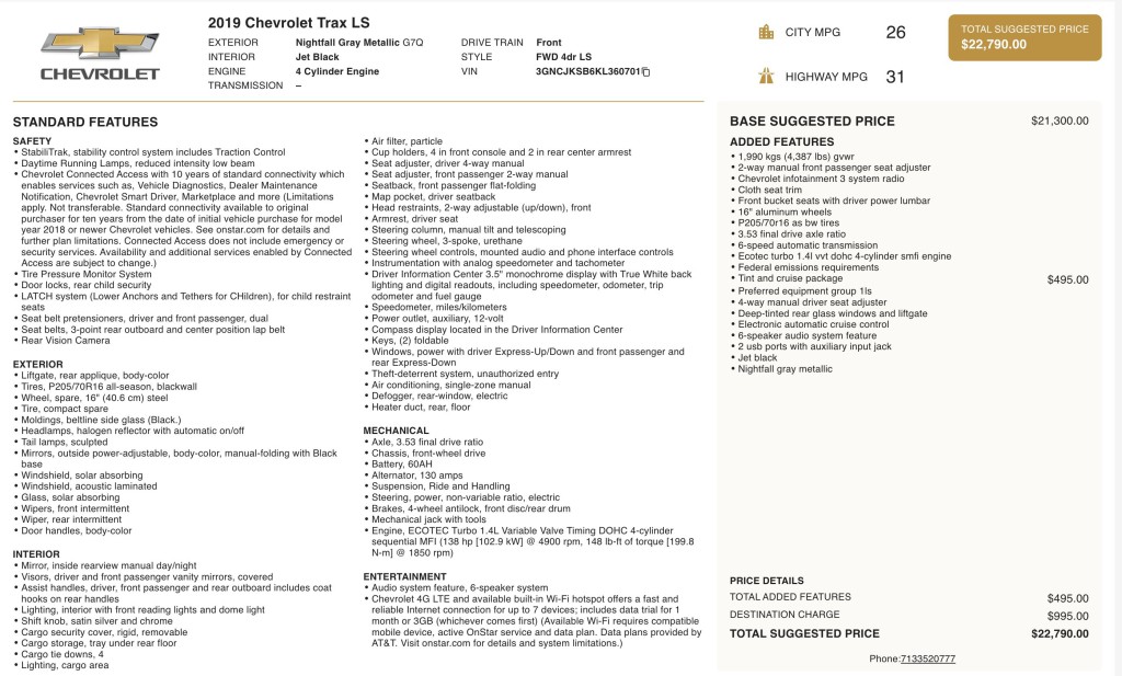 2019 Chevrolet Trax Image 7