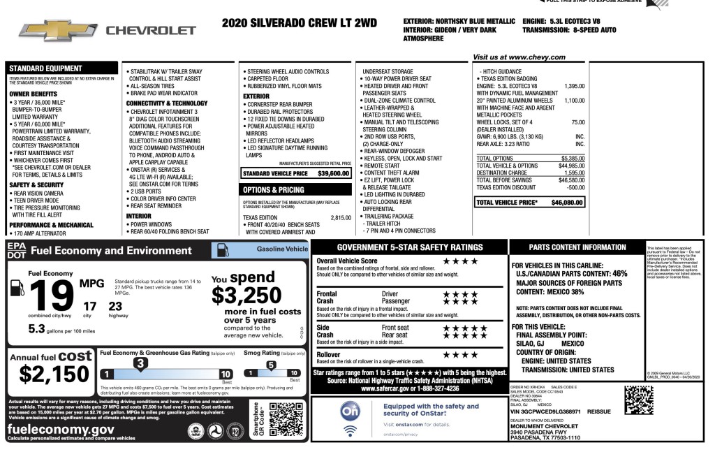 2020 Chevrolet Silverado 1500 Image 3