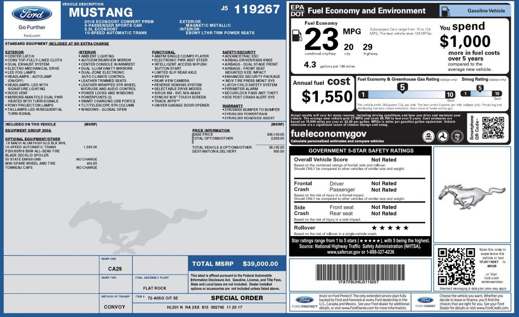 2018 Ford Mustang Image 3