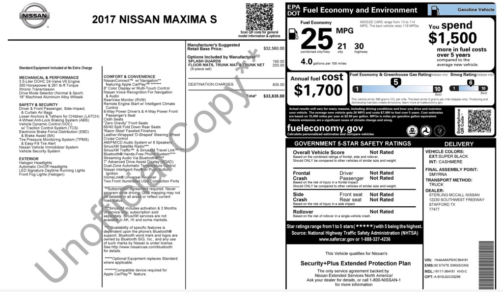 2017 Nissan Maxima Image 6