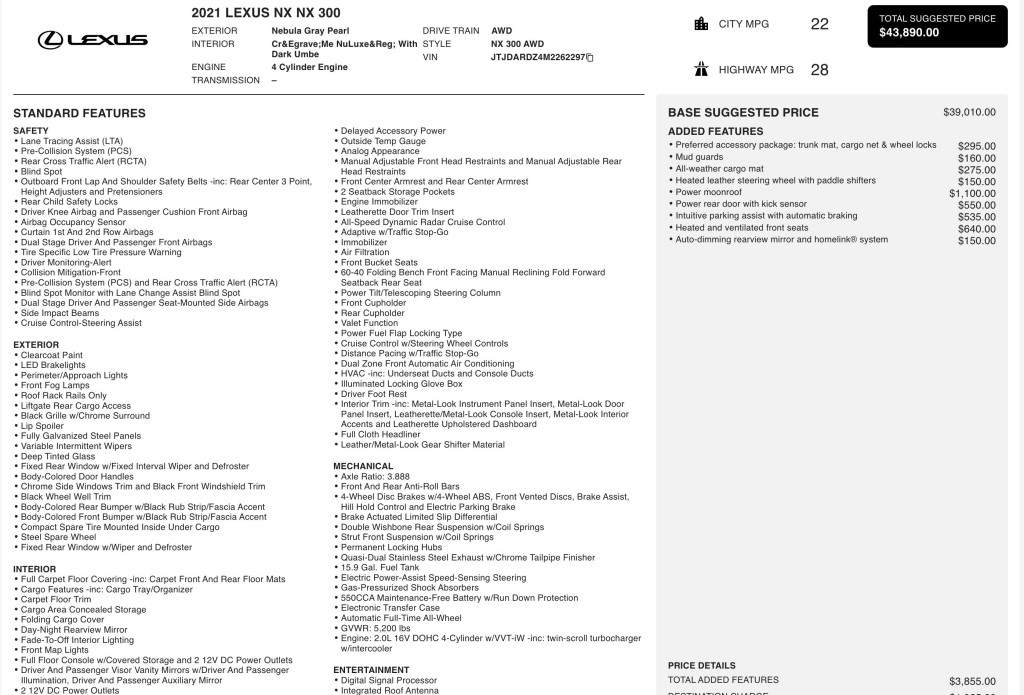 2021 Lexus NX Image 3