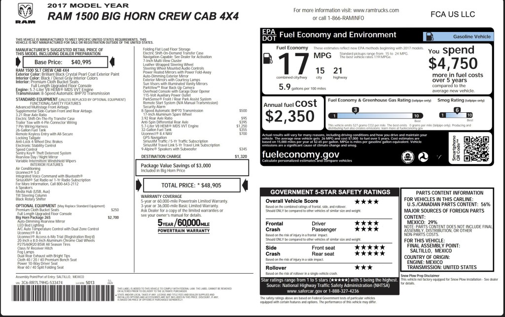 2017 RAM 1500 Image 3
