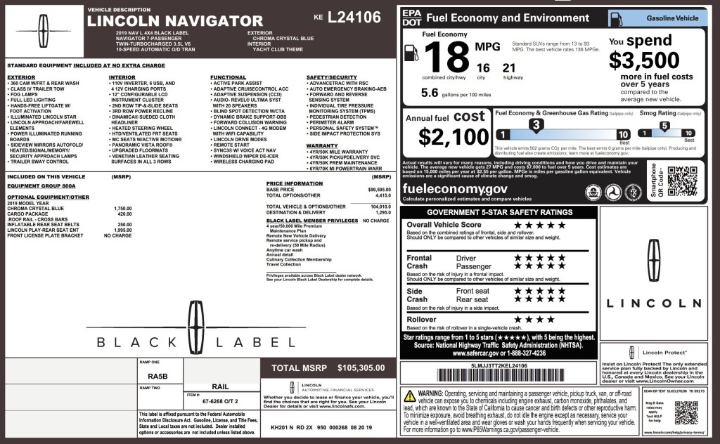 2019 Lincoln Navigator Image 3
