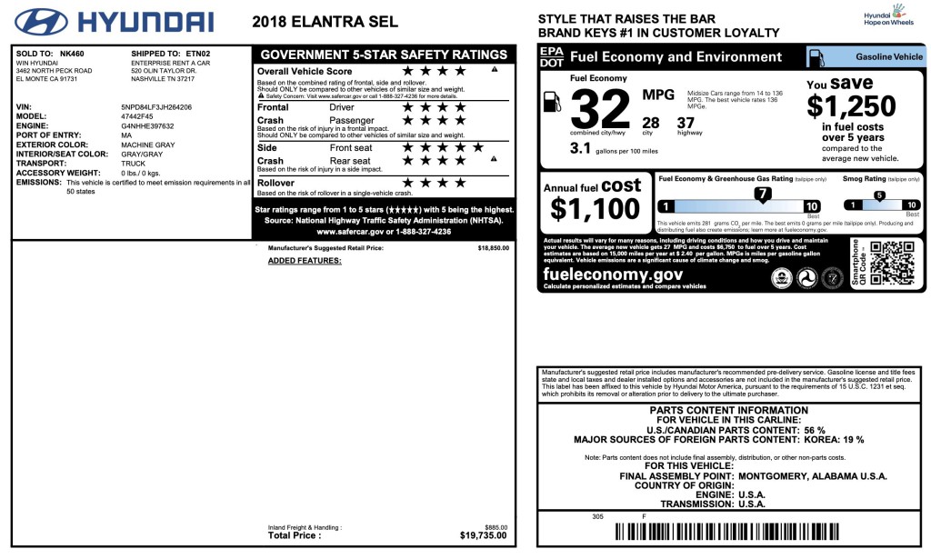 2018 Hyundai Elantra Image 7