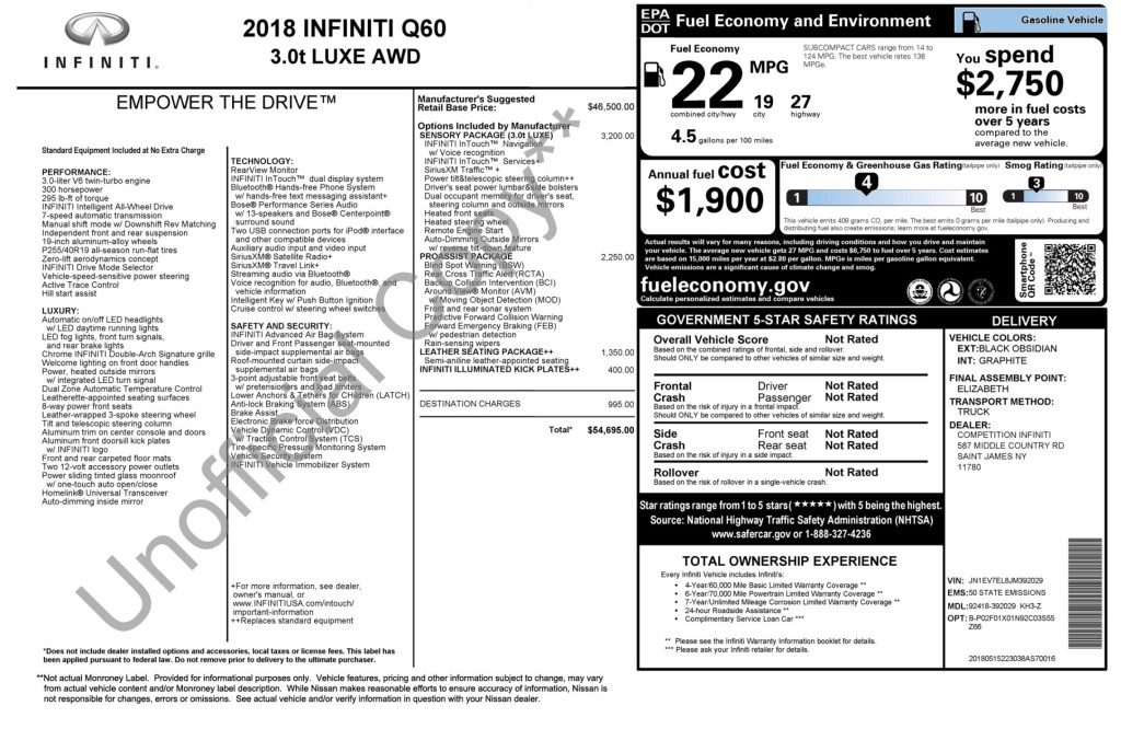2018 INFINITI Q60 Image 3