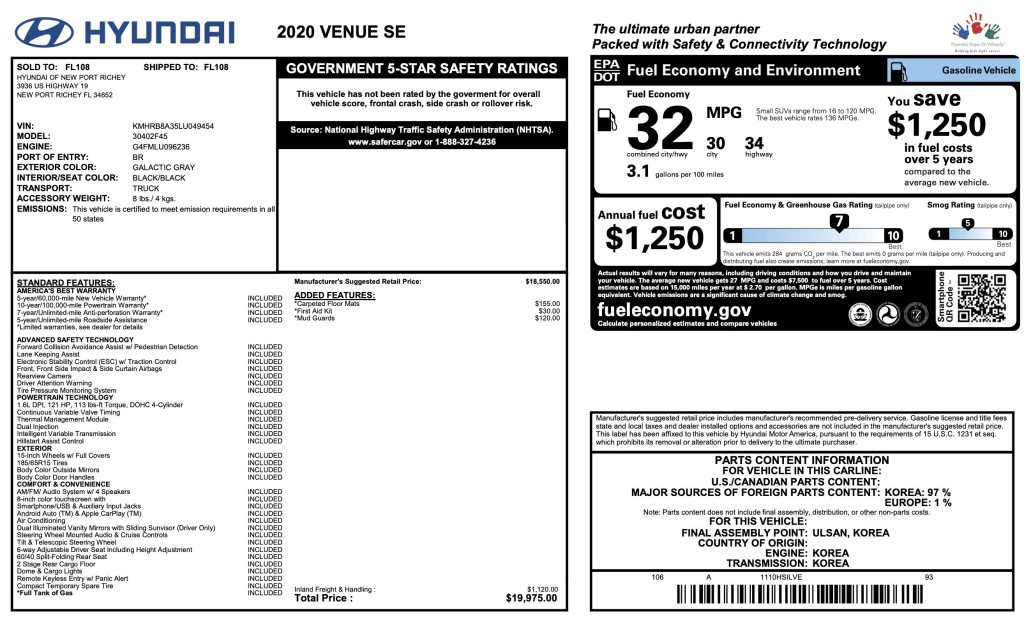 2020 Hyundai Venue Image 3