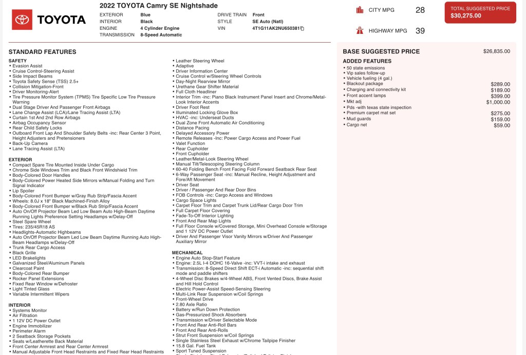 2022 Toyota Camry Image 3