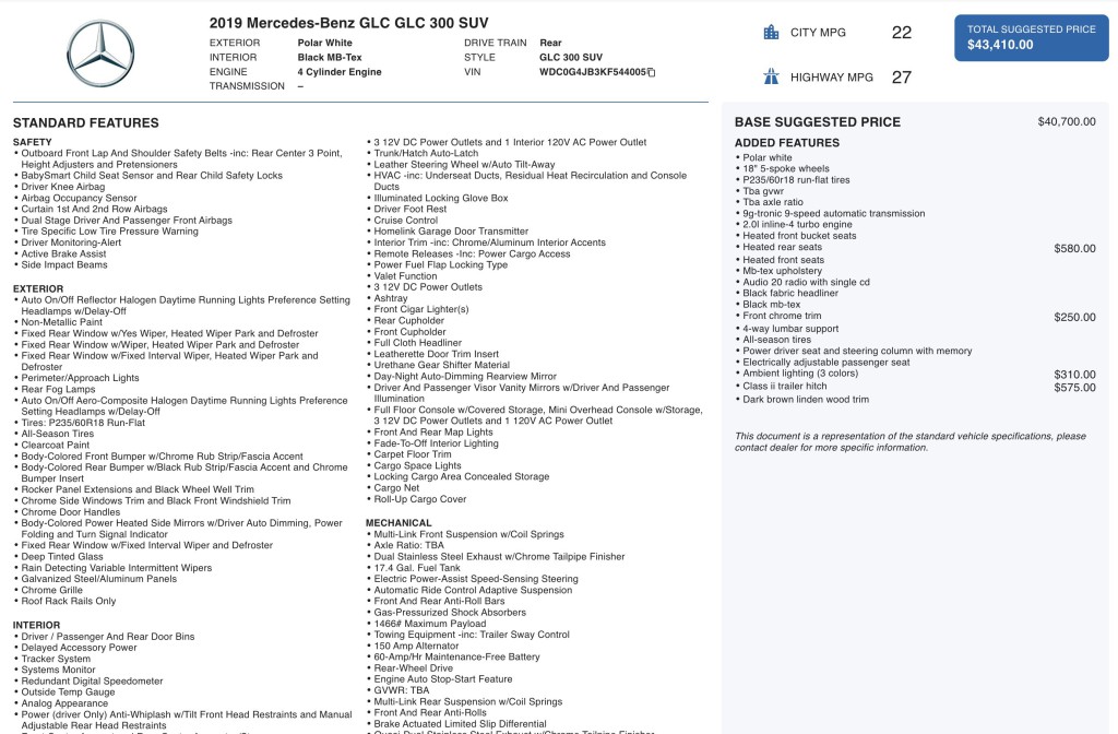 2019 Mercedes-Benz GLC-Class Image 3