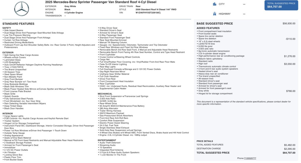 2025 Mercedes-Benz Sprinter Image 13