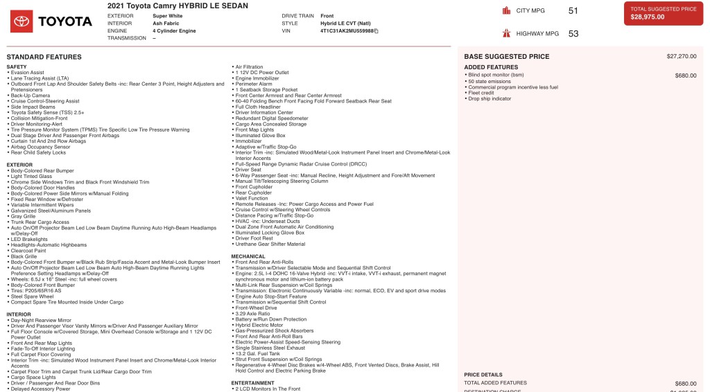 2021 Toyota Camry Image 13