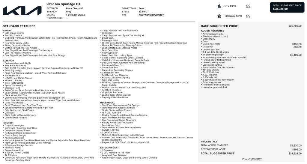 2017 Kia Sportage Image 13