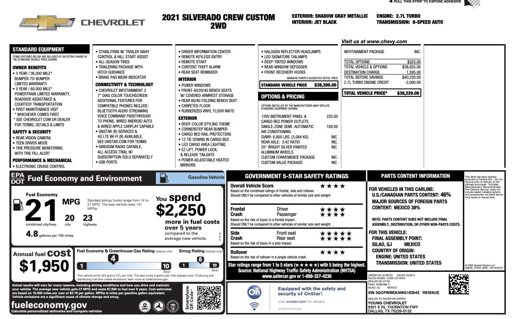 2021 Chevrolet Silverado 1500 Image 3