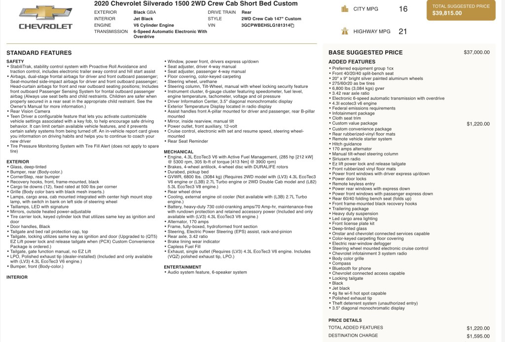 2020 Chevrolet Silverado 1500 Image 3