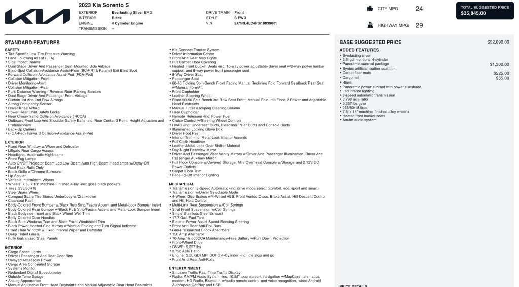 2023 Kia Sorento Image 3